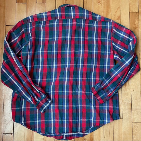 Vintage Codet red and blue plaid shirt. Size XL. Made in USA - Picture 6 of 6